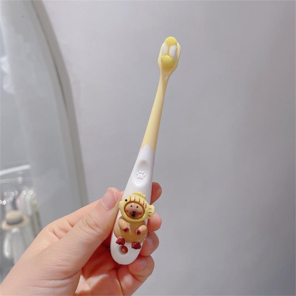 Anime Capybara Toothbrush Soft Fibre Hair Capybara Cartoon Children Toothbrush Toothed Care Eco-Friendly Cleaning Oral Tool