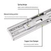Stainless Steel Soft-Close Drawer Slides: Three-Section, Self-Opening, Silent Runners