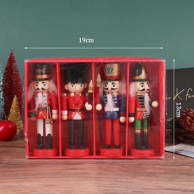 1Pc 13Cm Nutcracker Puppet Soldier Christmas Decor Pendant Home Doll Ornament