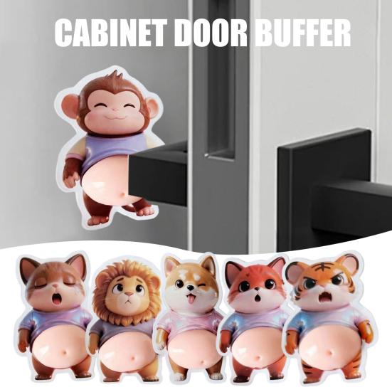 30 Stück Hunde-Bauchaufkleber Anti-Kollisionsaufkleber für Autos und Häuser Weiche Silikon-Pufferpolster Schrankeckenschutz