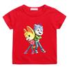 The Creature Cases Cartoon Print Children's T-shirts Cotton Short Sleeve Cute Boys Girls Tees Casual Crew Neck Tops for Summer