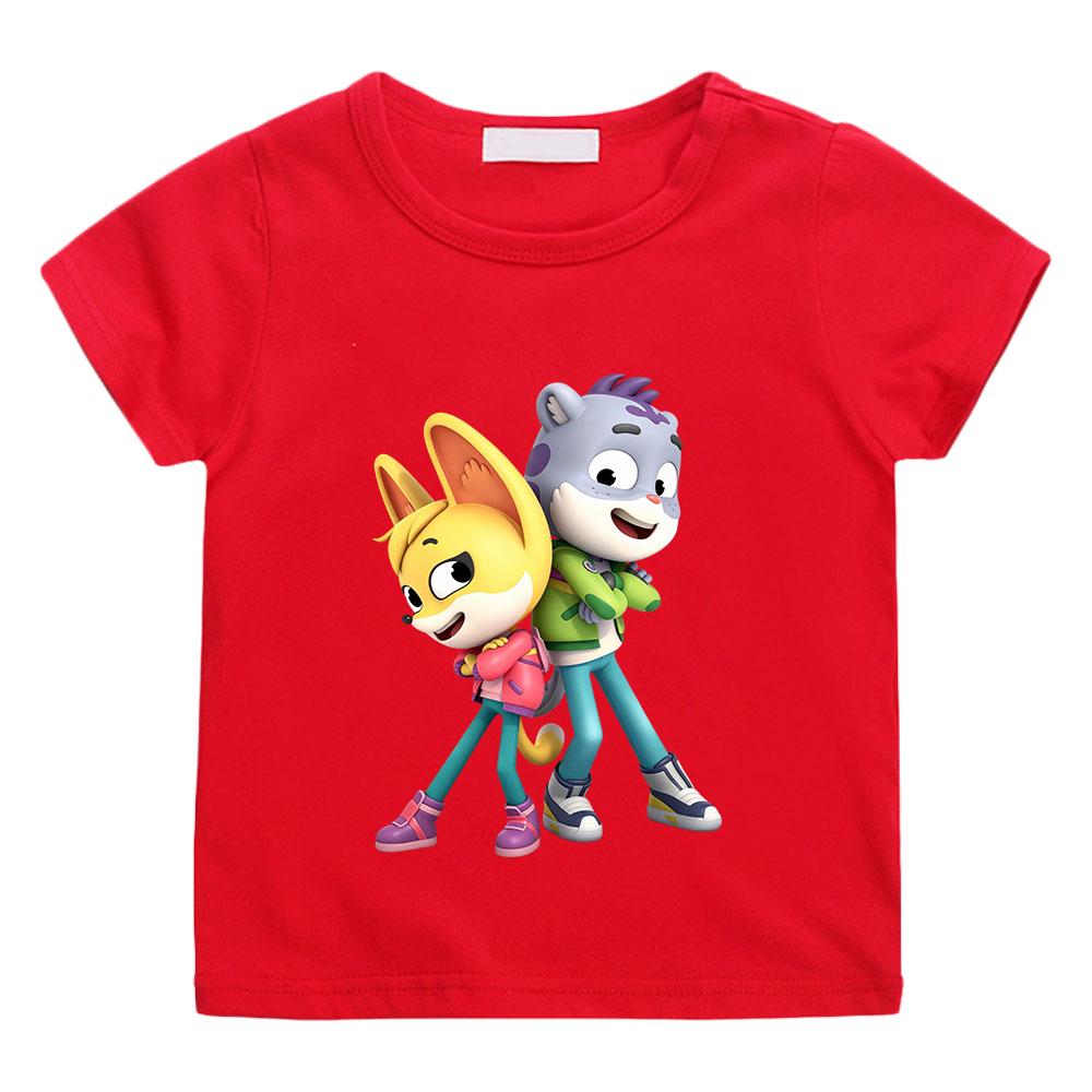The Creature Cases Cartoon Print Children's T-shirts Cotton Short Sleeve Cute Boys Girls Tees Casual Crew Neck Tops for Summer