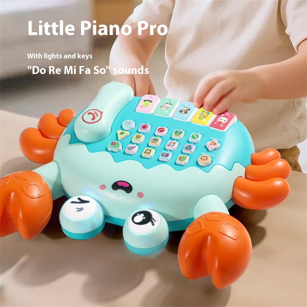 Children Early Education Toy Crab Storyteller Machine Musical Toy with Songs/Piano Function