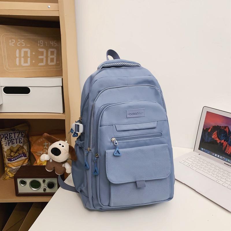 Korean Version of High School Students  Junior High School Students  Large Capacity Contrast Color Backpacks  Backpacking Men