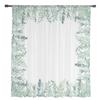 Watercolor Eucalyptus Leaves Abstract Window Curtains Sheer Chiffon Tulle Curtain Home Living Room Backdrop Decoration