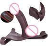 Hot Selling Black Skin Soft Silicone Penis Panties with Different Texture Design Sexy Male Underwear for Couple Sexual Life