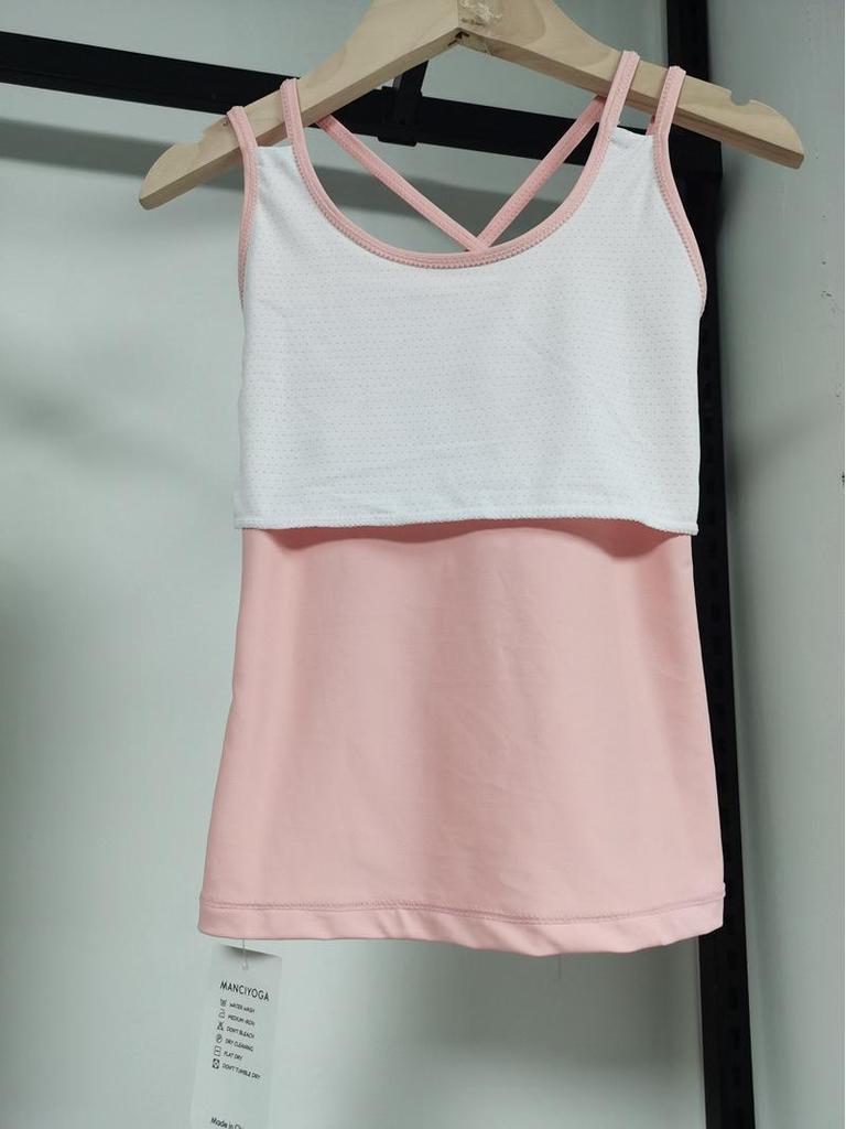 Αθλητικό Γιλέκο Γρήγορης Ξήρανσης για Γονείς και Παιδιά: Κοριτσίστικο Σετ Γιόγκα Διπλής Στρώσης