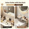 No Drill Bathroom Storage Rack Plastic Bathroom Sink Shelf Faucet Storage Shelf  for Kitchen
