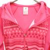 Adidas Dot Border Pattern Long Sleeve Zip Hoodie L Pink Women Used