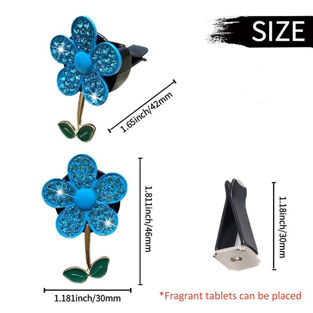 1/3PCS Crystal Flower Car Air Freshener Lovely Little Butterfly Ladies' Car Perfume Decoration Clip air refresher car fragrance
