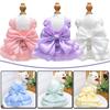 Frühling Sommer Hunde Prinzessinnenkleid mit D-Ring Große Schleife Haustierrock für Kleine Hunde Katzen Schnauzer Shih Tzu Welpenrock Kleidung