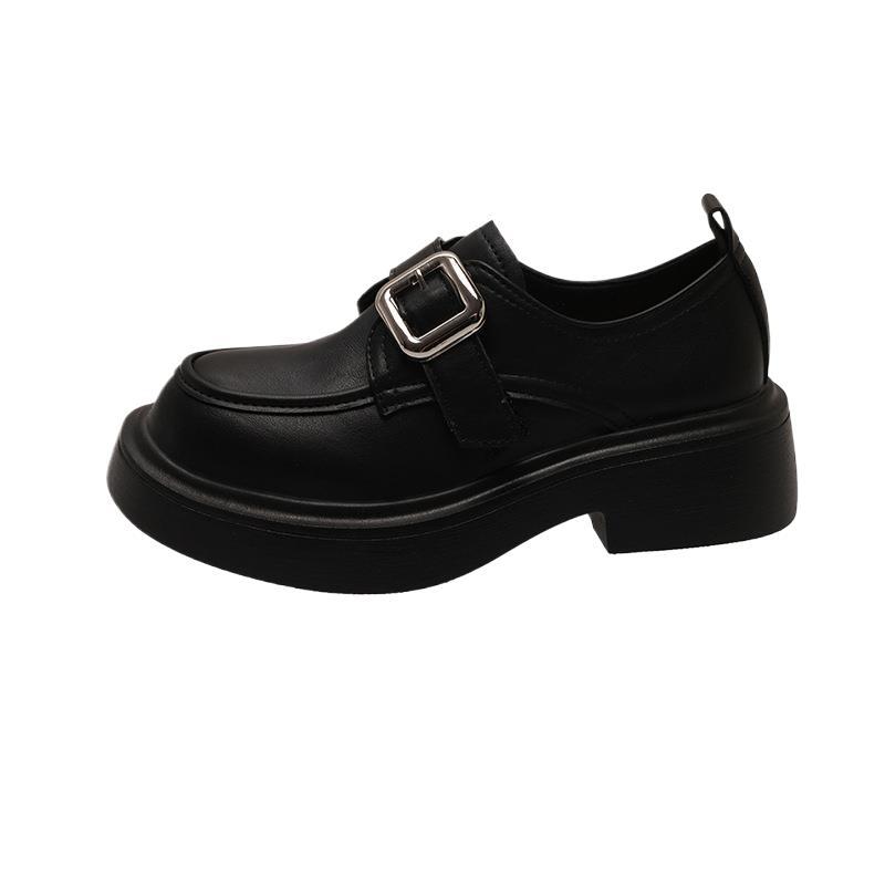 High-end Small Leather Shoes Women's New Spring Platform Loafers Lightweight Mary Jane Single Shoes