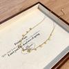 Women Vintage Multicolor Natural Stone Beaded Layered Clavicle Pendant Necklace
