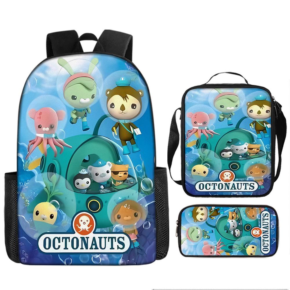 Cartoon-Rucksack-Set 3 Teile Leichte Schultasche für Mittelschüler Umhängetasche