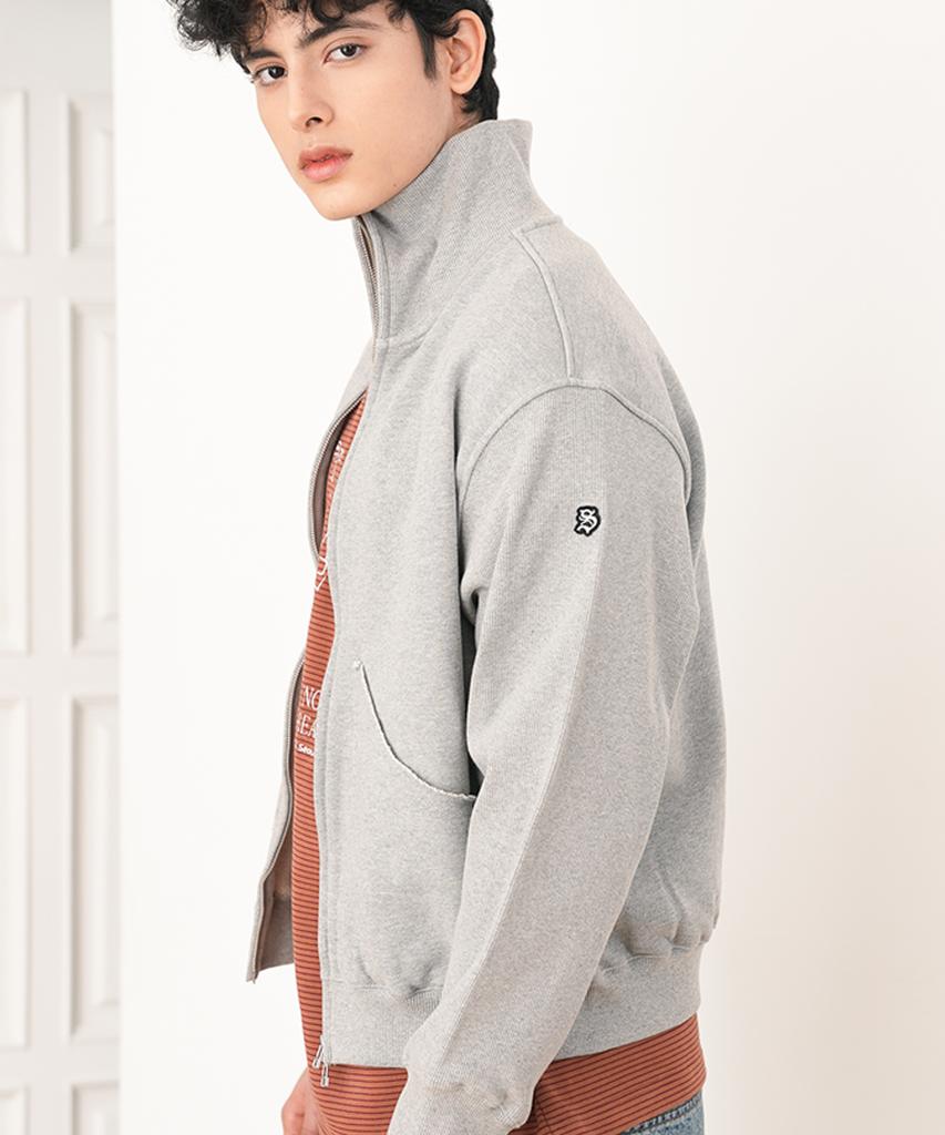 Scoupe Split Sweat Zip-Up Jacket Black
