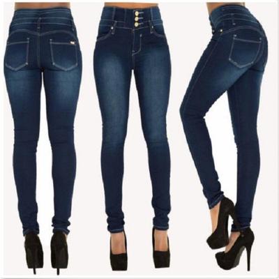 S - XXL Skinny High Waist Pencil Kalhoty pro ženy Strečové džínové džíny Kalhoty Pantalones De Mujer