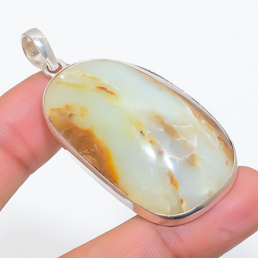 

Chrysoprase Gemstone Handmade 925 Steling Silver Jewelry Pendant 2.21 SU-9643