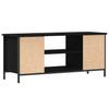 TV Cabinet in Black Oak Look 102 x 35 x 45 cm Engineered Wood