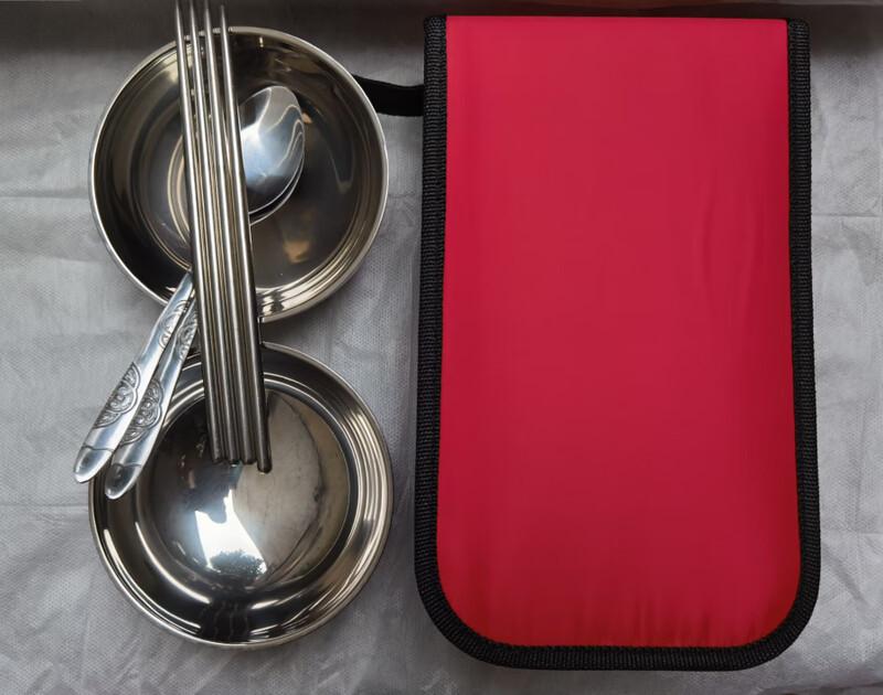 Portable Folding Stainless Steel Camping Tableware Set