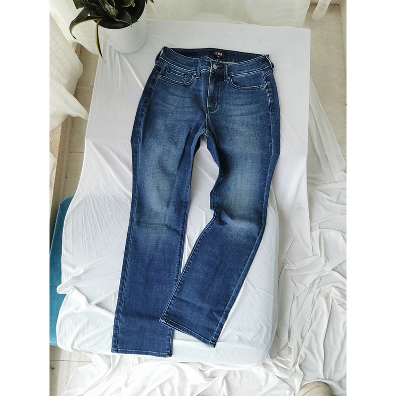 Export USA NY Marilyn Series Autumn Spring & Fall Environmental-Friendly High Elasticity 3D Cutting Elastic Multi-Color Straight-leg Denim