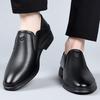 Casual Leather Shoes Men's Genuine Leather British Men's Shoes Versatile Trend New Men's Business Dress Leather Shoes Men