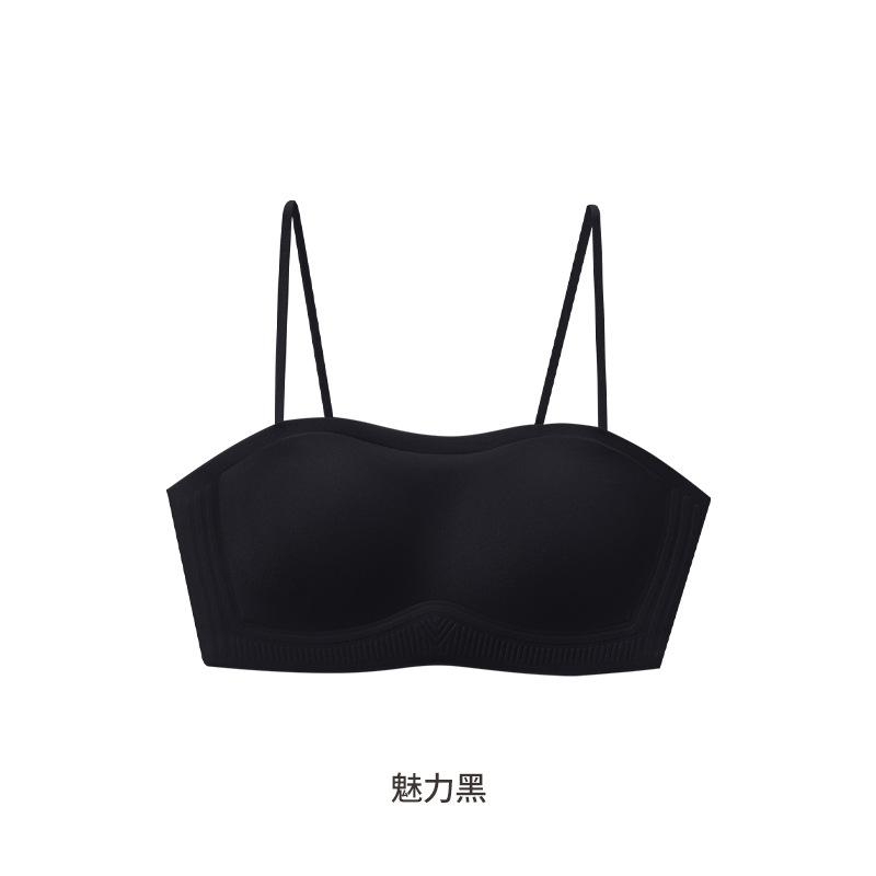 Invisible liquid foundation, strapless underwear, women's thin non-slip and seamless tube top, breast jelly strip, chest wrap bra cover