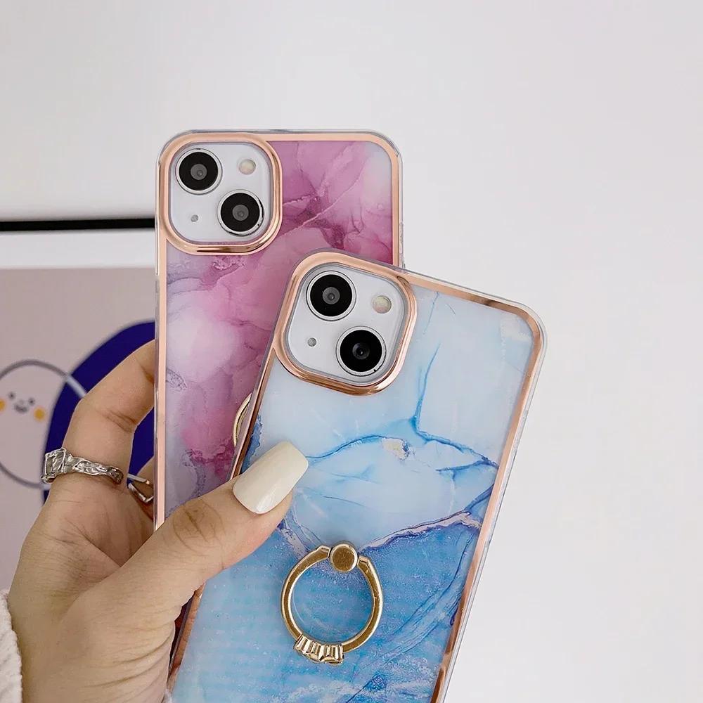 Phone Case For Samsung Galaxy S20 S21 S22 S23 S24 Ultra A15 A25 A35 A55 A14 A24 A34 A54 Protect Cover Ring Holder Slim Fit Coque