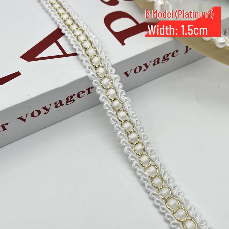 Handmade Gold & Silver Thread Lace: Song Brocade National Style for DIY Clothing, Cuffs, Curtains, and Cushion Decoration.