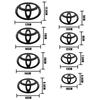 3D Car Logo Badge Front Head Grill Hood Bonnet Emblem For Toyota Corolla Camry Hilux Yaris RAV4 Rear Tail Bumper Trunk Accessory