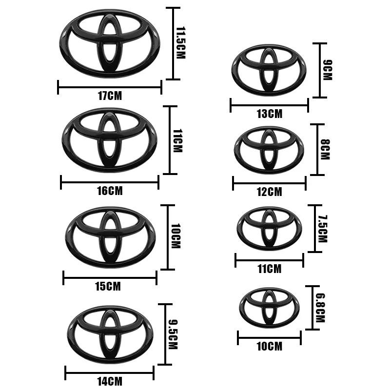 3D Car Logo Badge Front Head Grill Hood Bonnet Emblem For Toyota Corolla Camry Hilux Yaris RAV4 Rear Tail Bumper Trunk Accessory