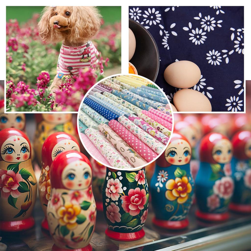 Floral 20cm X For DIY Set of Various Patterns and Cloth Torn For Making Lucky School Lunch Fabric, Pattern, 15cm, Crafts, Cotton, 20, Handmade,