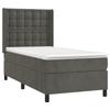 3132892 vidaXL Divan-lit Et Matelas Gris Foncé 90x190 Cm Velours