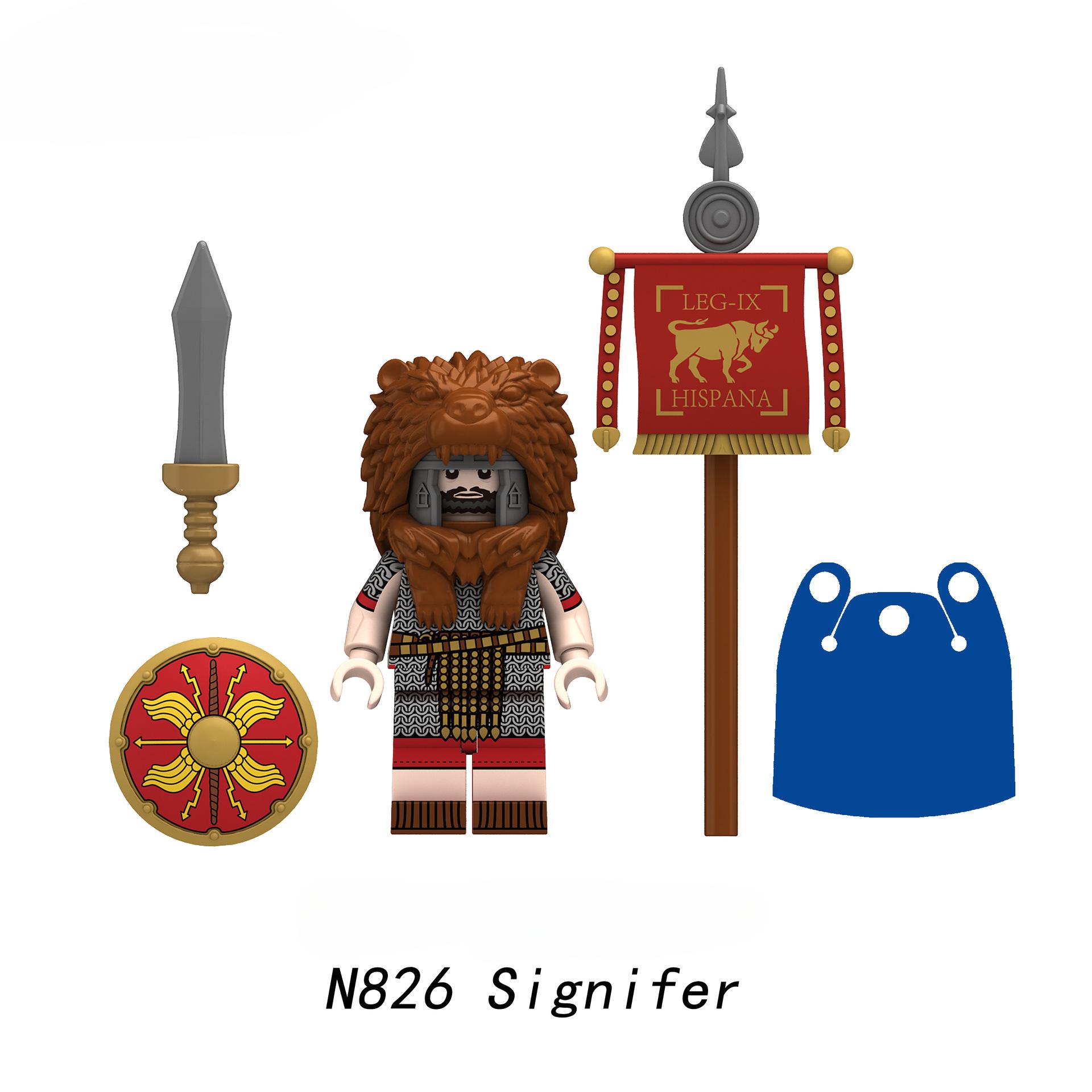 

Римский сигнифер Мини-конструктор Куклы Фигурки Кирпичики Трубач Аквилифер Сборные игрушки для детей N826-828