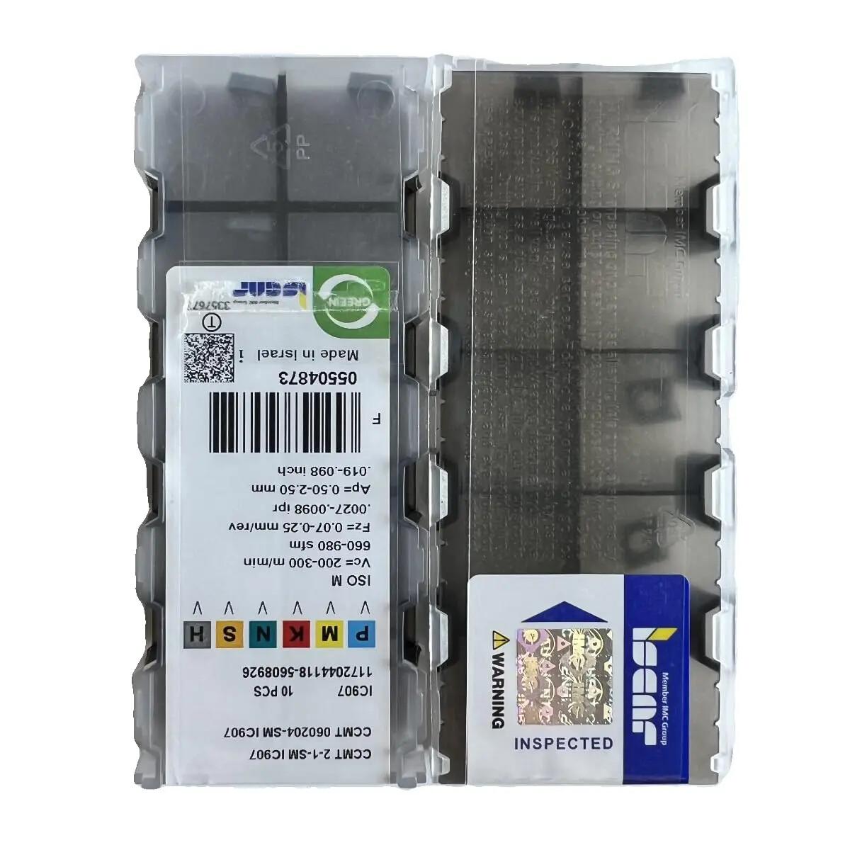 

ISCAR / CCMT060204-SM IC907 Industrial indexable carbide inserts 10 Pcs