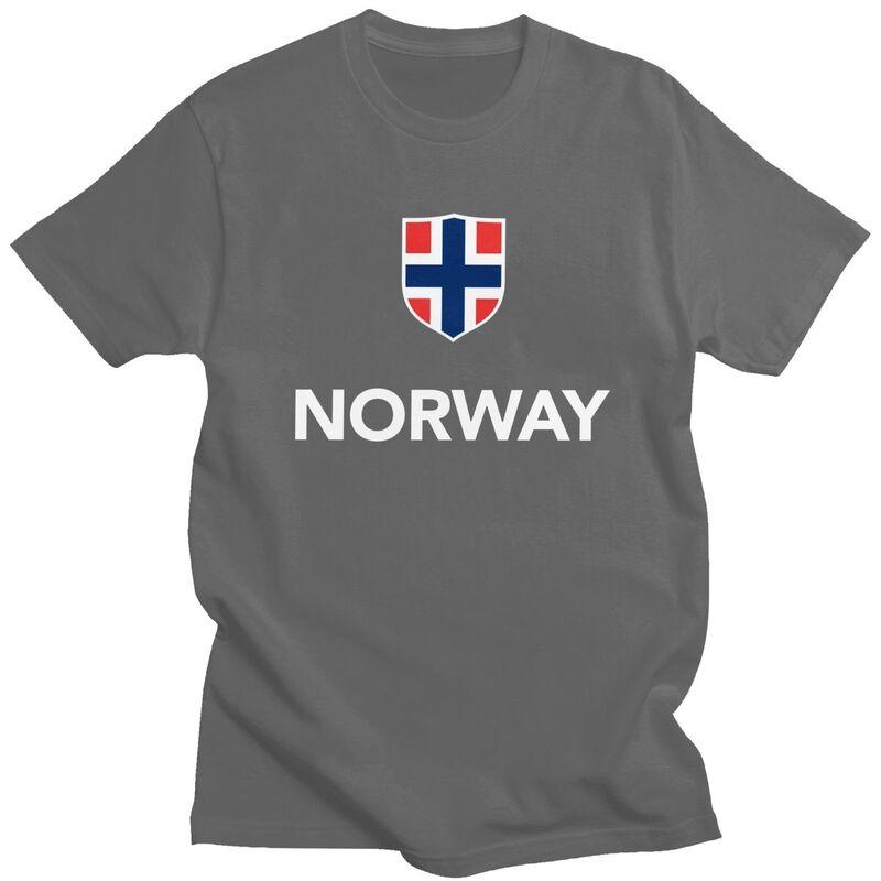 Custom Fashion Norwegian Proud Norway Flag T Shirt Men ShortSleeve Tshirt Casual Tee Pure Cotton Slim Fit Tshirts Merch
