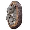 Garden Squirrel Tree Hugger Outdoor Tree Hole Statues Tree Face Decoration