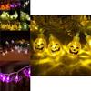 Enchanting Halloween Led String Lights Featuring Whimsical Pumpkins Spiders Skeletons For Festive Window Decor