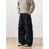 American Retro Pleated Drape Tooling Casual Pants for Men and Women Mopping Versatile Solid Color Multi-pocket Pure Long Pants Tide
