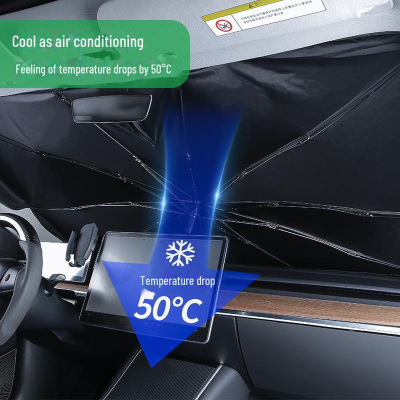 Tesla Electric Car Universal Front Windshield Anti-Glare Sunshade