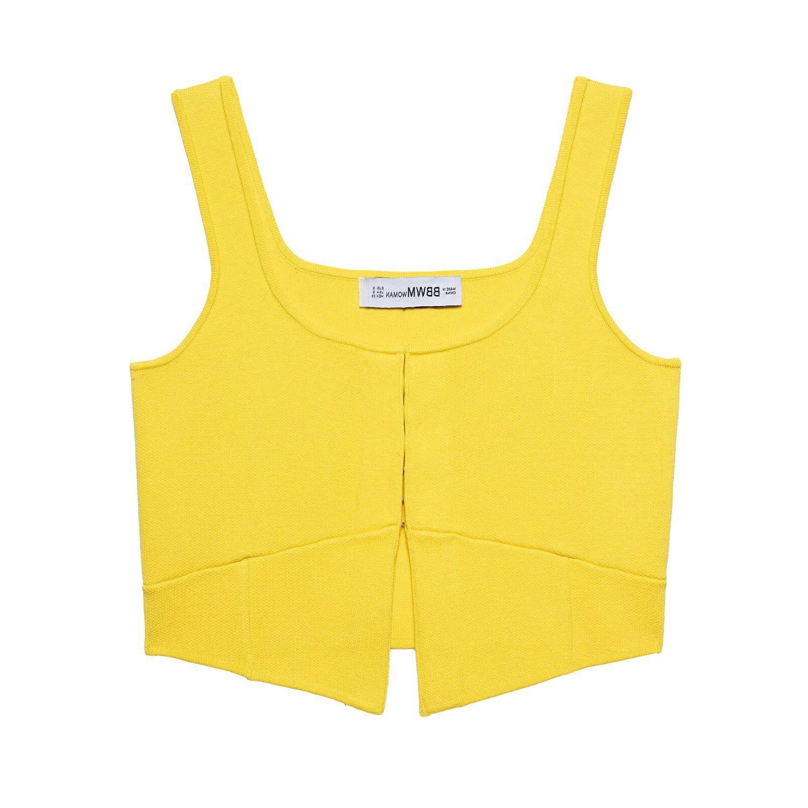 

TAOP&ZA Women s U-Neck Sleeveless Knitted Vest - Summer Fashion Medium