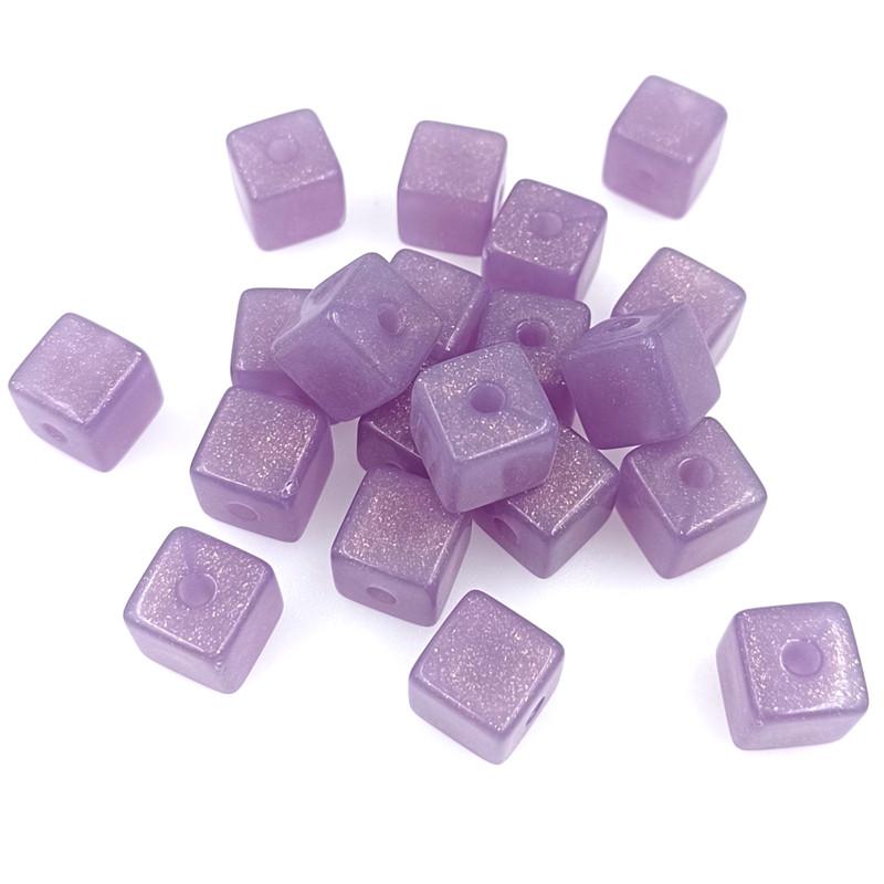 Creative Bracelet Necklace Beaded Material Fashion Creative 10pcs Thin Shimmer Jewelry Accessories Merwoman Three-dimensional Square Beads