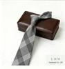 Retro Gray Plaid 8cm Tie: Versatile Coffee Workwear for Men's Business Style
