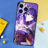 Genshin Impact Raiden Shogun Case For iPhone 13 Pro Max 12 Mini 11 14 15 16 XS MAX XR Plus Silicone Phone Cover