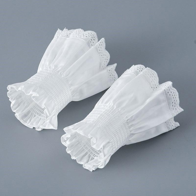 False Lace Cuffs Sweater Decorative Wristband False Flared Sleeves Detachable