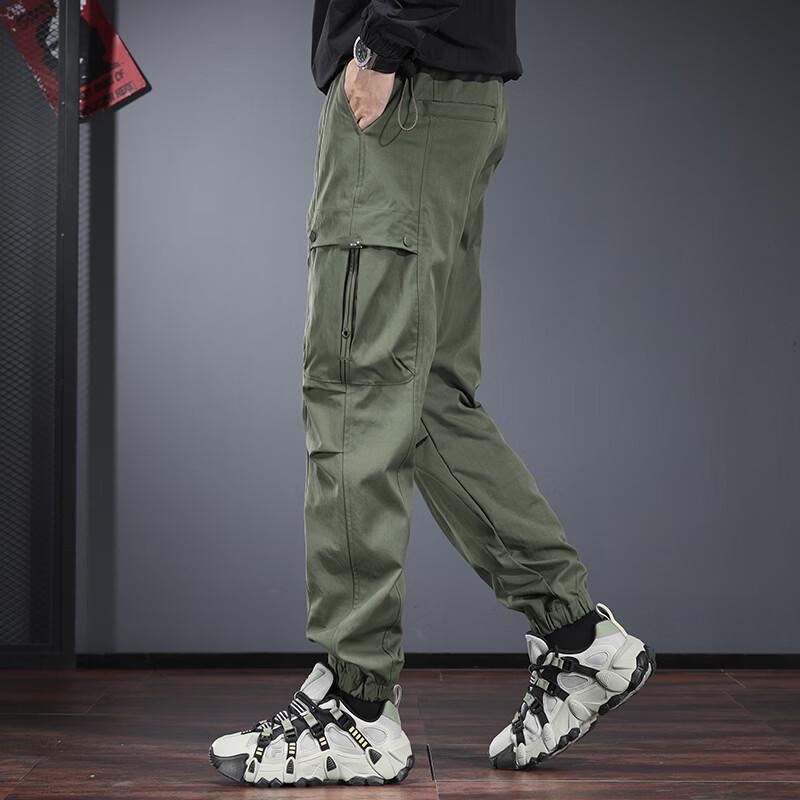 Men's Multi-Pocket Loose Fit Tapered Cargo Pants