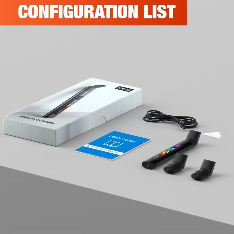 

Портативный тренажер для дыхания Домашний фитнес Аэробика Йога Пеший туризм Бег Дыхательное упражнение чёрный