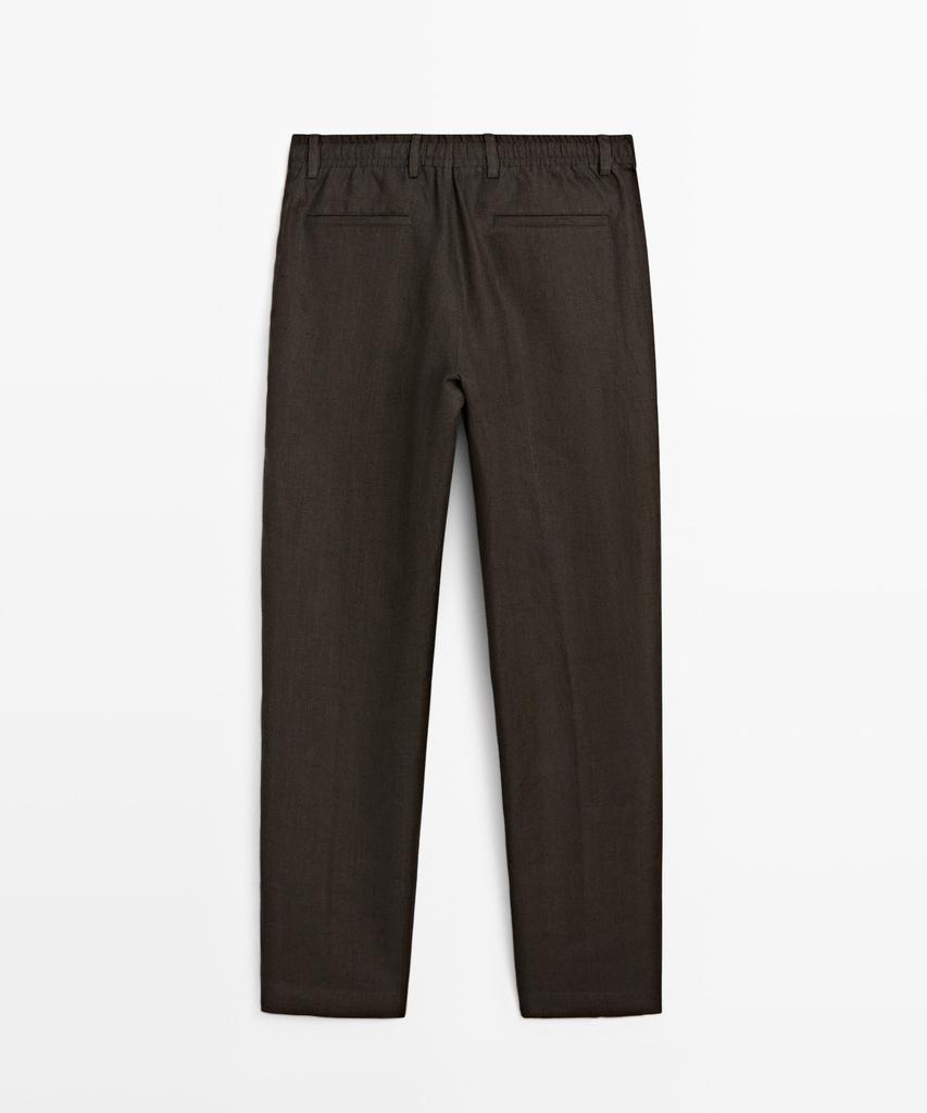 Masimodutti 100% Linen Elastic Pants