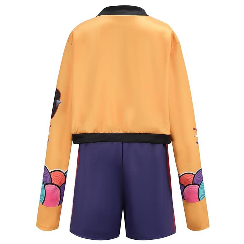 Kids Girls Casual Cute Cartoon Print Vest Long Sleeves Coat Dance Cosplay Wear