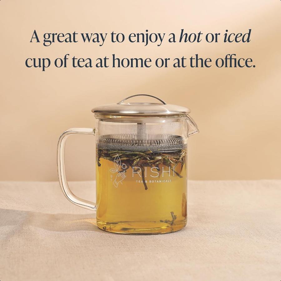 Simple Brew Teapot For 12oz Loose Tea Preparation Builtin Strainer Everyday Teaware Easy to Clean Borosilicate Glass Enjoy Hot