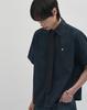 WORK ON BODY OFF Tenu Semi-Overfit Denim Short Sleeve Shirt [Blue]